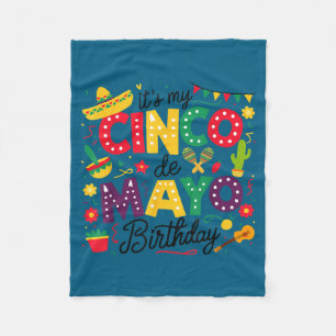 Cinco de mayo birthday funny cinco de mayo boys fleece blanket