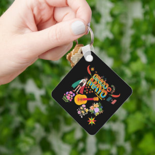 Cinco De Mayo black Key Ring