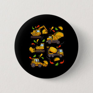 Cinco De Mayo Boys Kids Toddler Construction Truck 6 Cm Round Badge