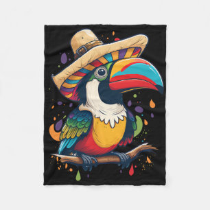 Cinco De Mayo Boys Mexican Sombrero Tucan Fleece Blanket