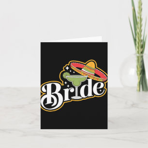 Cinco De Mayo Bride Sombrero Margarita Party Mexic Card