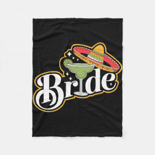 Cinco De Mayo Bride Sombrero Margarita Party Mexic Fleece Blanket