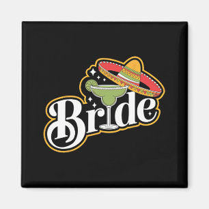 Cinco De Mayo Bride Sombrero Margarita Party Mexic Magnet