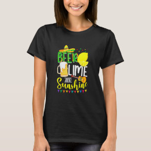 Cinco De Mayo Bunny Bring Beer Lime Guitar Sombrer T-Shirt