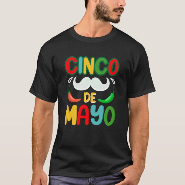 Cinco De Mayo Burritos Mexico Tacos and Avocado  1 T-Shirt (Front)
