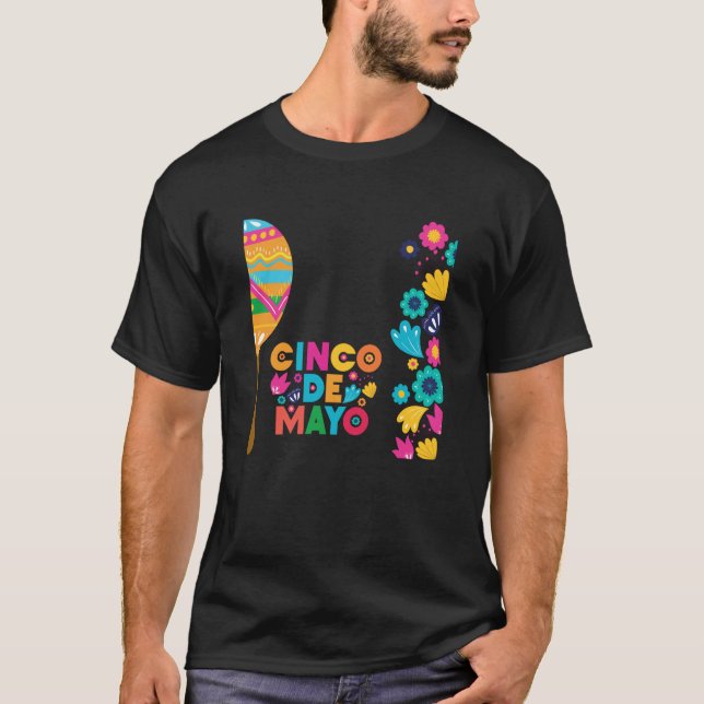 Cinco De Mayo Burritos Mexico Tacos and Avocado  3 T-Shirt (Front)