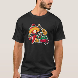Cinco De Mayo Burritos Mexico Tacos and Avocado  5 T-Shirt