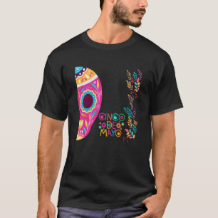 Cinco De Mayo Burritos Mexico Tacos and Avocado 8 T-Shirt