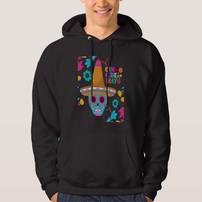 Cinco De Mayo Burritos  Mexico Tacos and Avocado   Hoodie (Front)