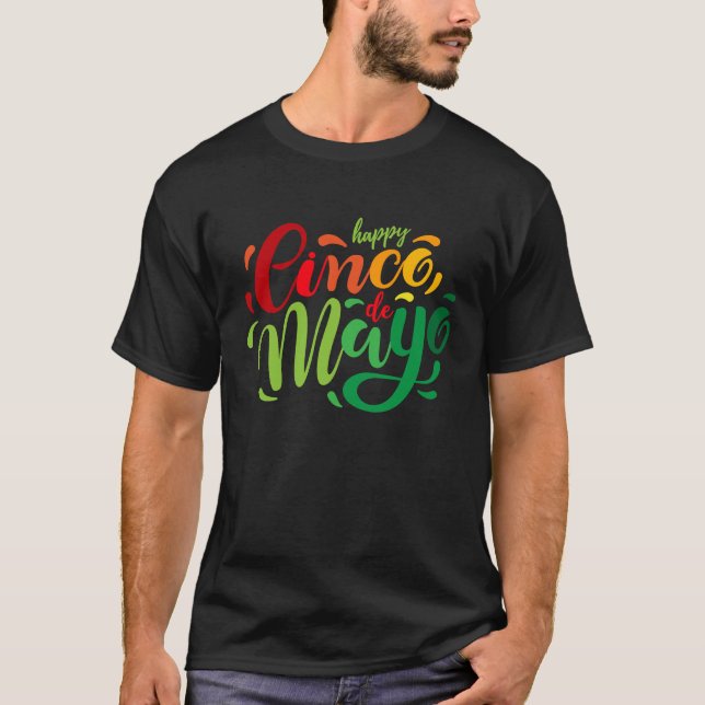 Cinco De Mayo Burritos  Mexico Tacos and Avocado   T-Shirt (Front)