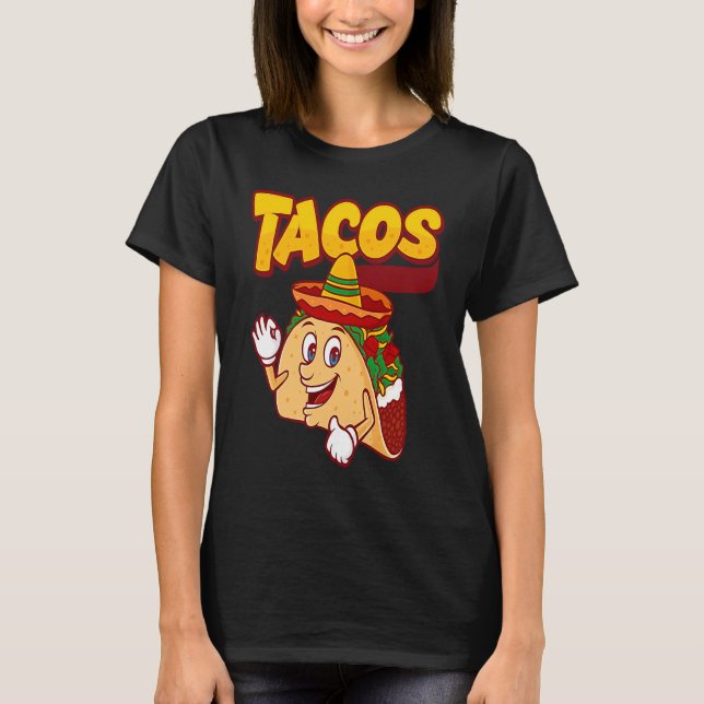 Cinco De Mayo Burritos  Mexico Tacos and Avocado   T-Shirt (Front)