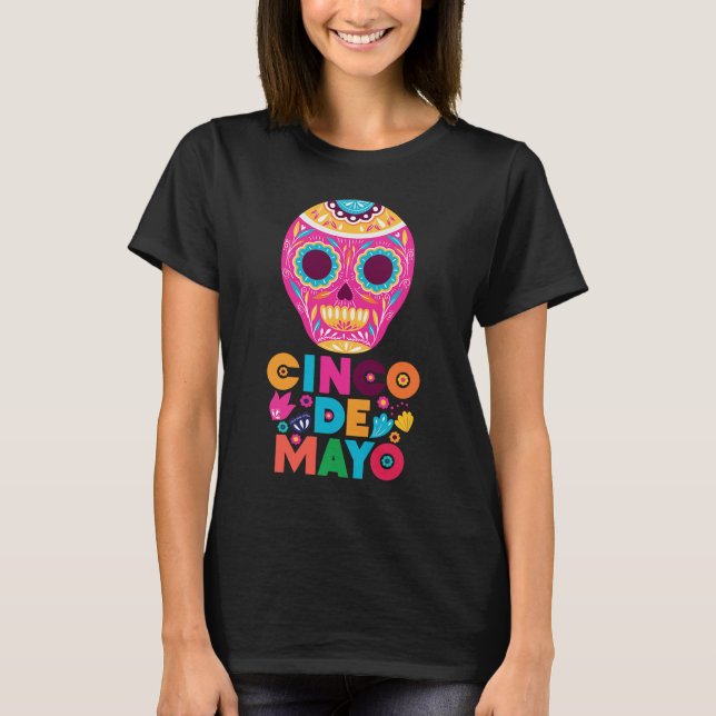 Cinco De Mayo Burritos  Mexico Tacos and Avocado   T-Shirt (Front)