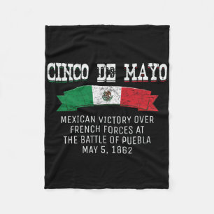 Cinco De Mayo Byttle Of Puebla May 5 Cinco De Mayo Fleece Blanket