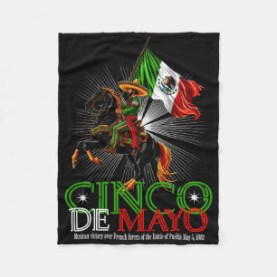Cinco De Mayo Byttle Of Puebla May 5 Fleece Blanket