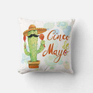 Cinco De Mayo Cactus Cushion