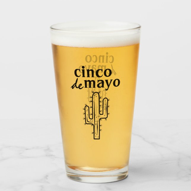 Cinco de Mayo Cactus Glass (Front Filled)