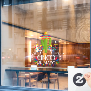Cinco de Mayo Cactus Maracas Window Cling