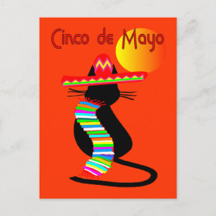 Cinco de mayo CAT Design--Adorable Postcard