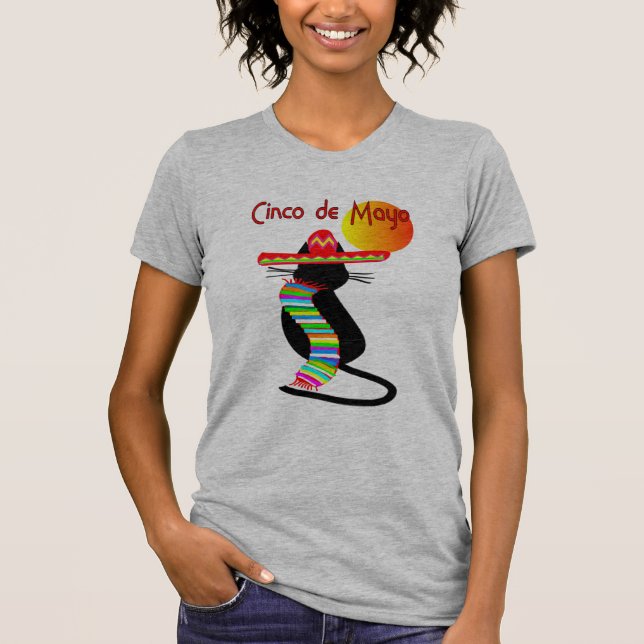 Cinco de mayo CAT Design--Adorable T-Shirt (Front)