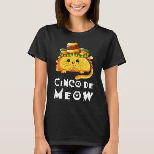 Cinco De Mayo Cat Tacos Mexican Party T-Shirt
