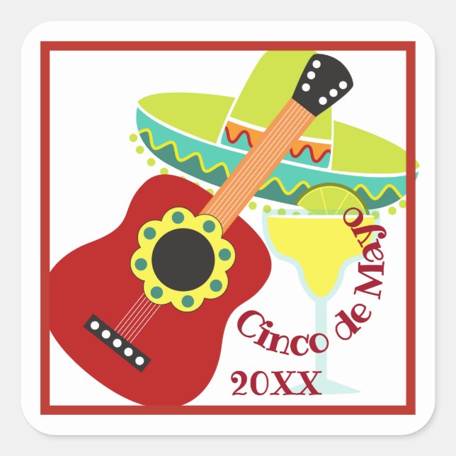 Cinco de Mayo Celebration Sticker (Front)