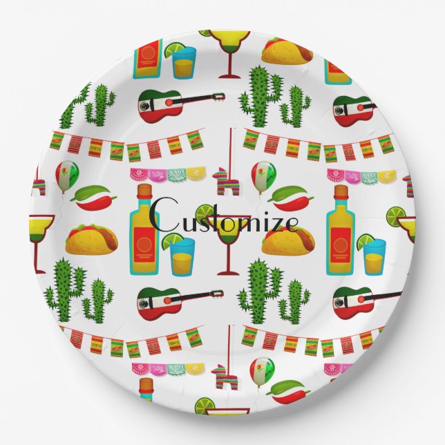 Cinco de Mayo Celebration Thunder_Cove   Paper Plate (Front)