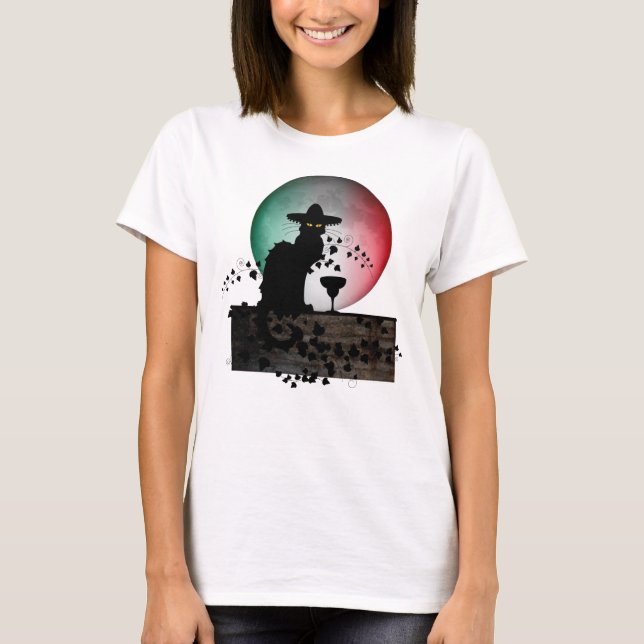 Cinco de Mayo Chat Noir / Gato Negro T-Shirt (Front)
