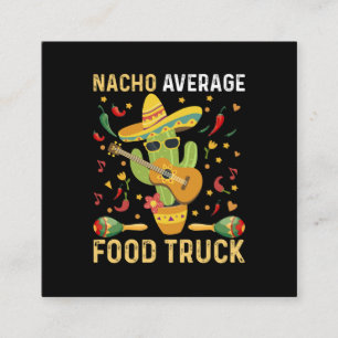 Cinco De Mayo Chef Nacho Average Food Truck Square Business Card