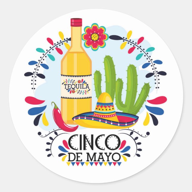  Cinco De Mayo Classic Round Sticker (Front)
