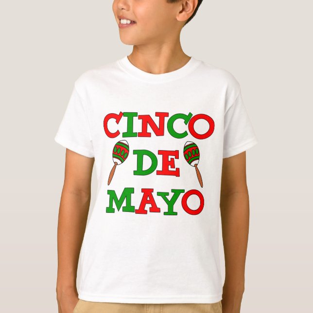 Cinco De Mayo Colourful Maracas T-Shirt (Front)