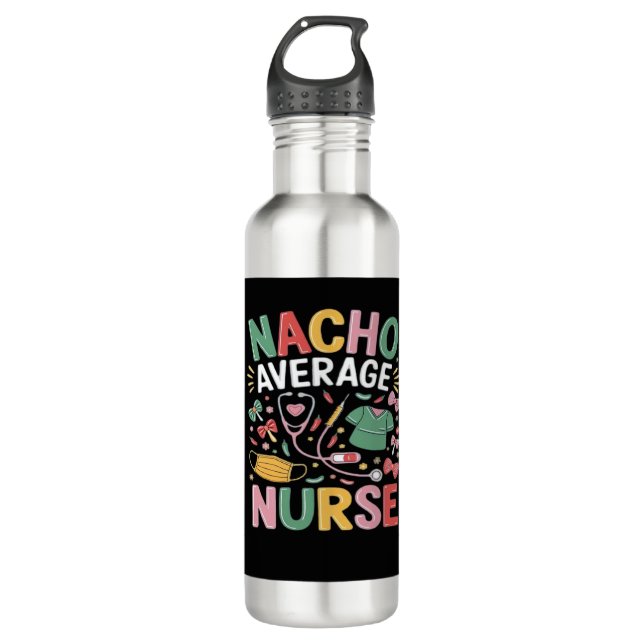 Cinco De Mayo Coquette Bow Nacho Average Nurse Nur 710 Ml Water Bottle (Front)