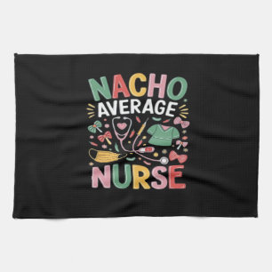 Cinco De Mayo Coquette Bow Nacho Average Nurse Nur Tea Towel
