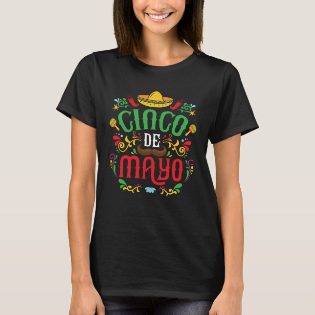 Cinco de Mayo Costume Mexican Party T-Shirt (Front)