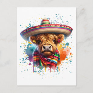 Cinco de Mayo Cow Postcard