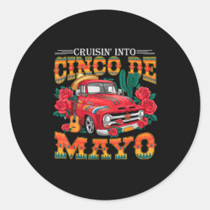 Cinco De Mayo Cruise Mexico Mexican Fiesta Cinco D Classic Round Sticker