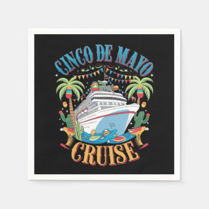 Cinco De Mayo Cruise Mexico Mexican Ship Fiesta Napkin