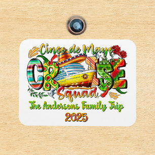 Cinco De Mayo Cruise Shirt Custom Name & Year Magnet