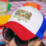 Cinco De Mayo Cruise Shirt Custom Name & Year Trucker Hat<br><div class="desc">This design may be personalised in the area provided by changing the photo and/or text. Or it can be customised by clicking Personalise this Template and then choosing the click to customise further option and delete or change the colour of the background, add text, change the text colour or style,...</div>