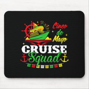 Cinco De Mayo Cruise Squad Family Matching Mexican Mouse Mat