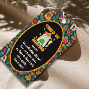 Cinco De Mayo- Cute Cat Thank you Gift Tags