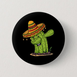Cinco de Mayo Dabbing Cactus Fun Boys Kids 6 Cm Round Badge