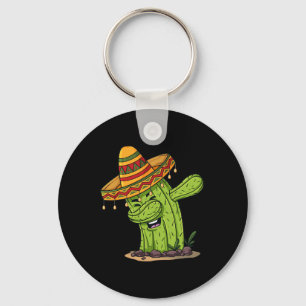 Cinco de Mayo Dabbing Cactus Fun Boys Kids Key Ring