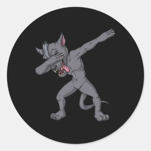 Cinco de Mayo Dabbing Chupacabra Fun Mexican Dab Classic Round Sticker