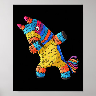 Cinco de Mayo Dabbing Donkey Pinata Fun Mexican Da Poster