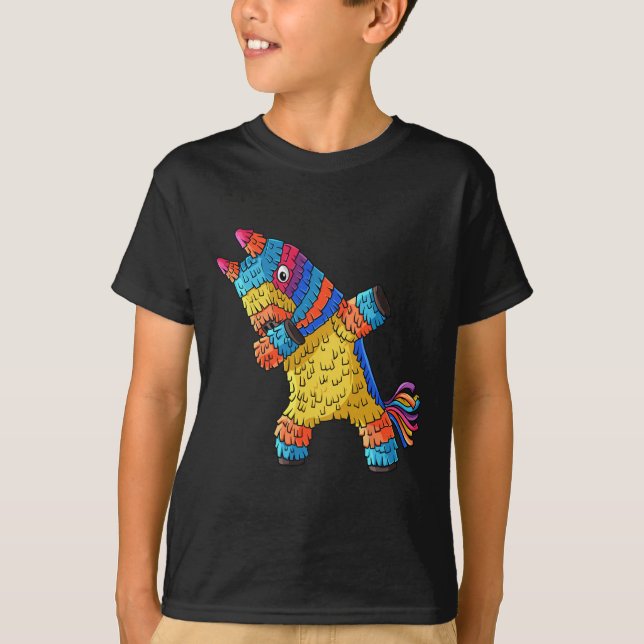 Cinco de Mayo Dabbing Donkey Pinata Fun Mexican Da T-Shirt (Front)