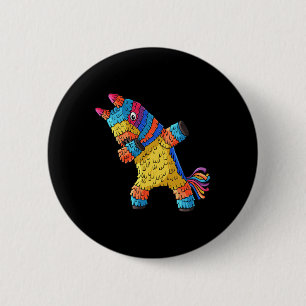 Cinco De Mayo Dabbing Donkey Pinata Funny Mexican  6 Cm Round Badge