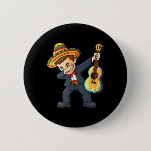 Cinco de Mayo Dabbing Mariachi Mexican Boys Kids  6 Cm Round Badge