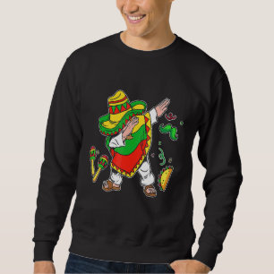 Cinco De Mayo Dabbing Mexican Poncho Boys Men Somb Sweatshirt