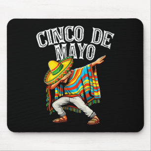 Cinco De Mayo Dabbing Mexican Poncho Sombrero Hat Mouse Mat