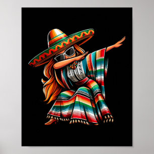 Cinco De Mayo Dabbing Mexican Women Funny Cinco De Poster